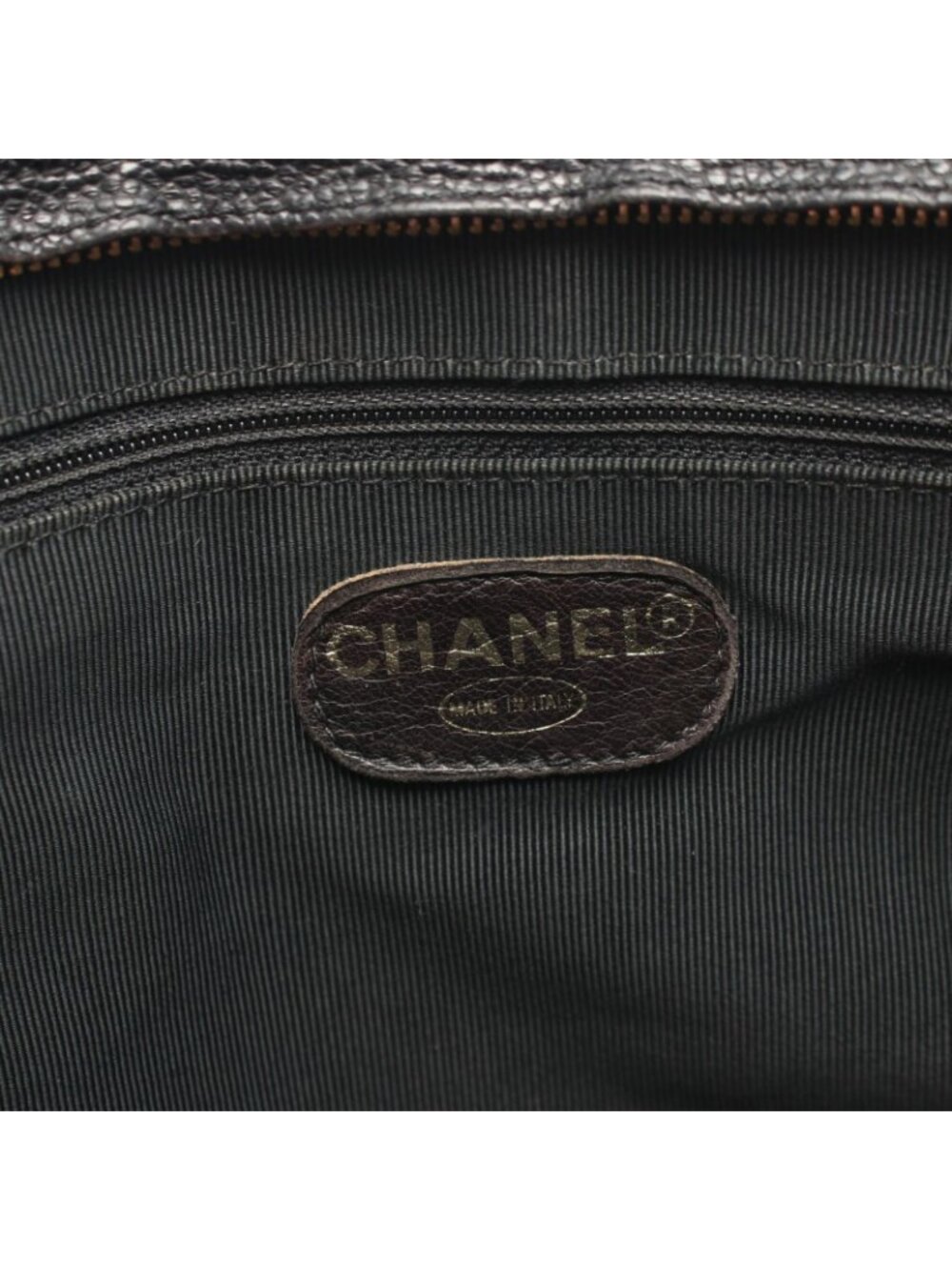 Chanel Tote CC Logo Turnlock Black Caviar Leather Shoulder - Picture 4 of 10